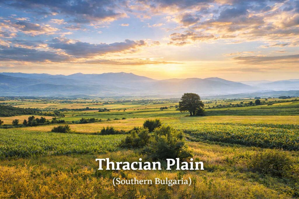 Thracian plain Bulgaria regions