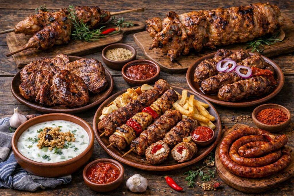 Traditional Bulgarian Meats and Grilled Dishes