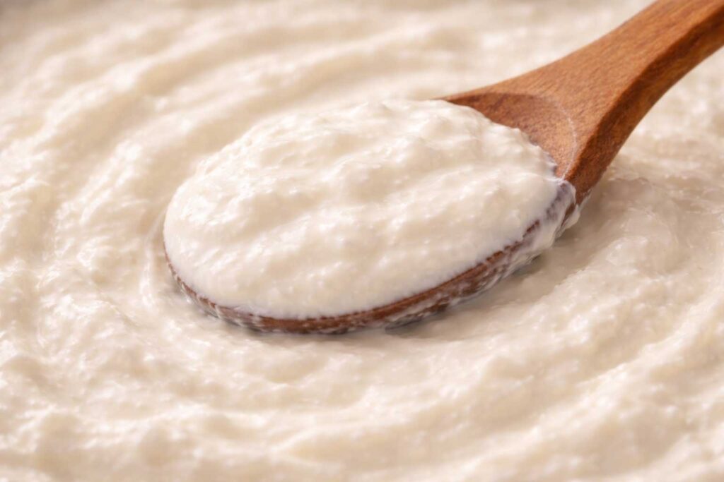 thick and creamy Bulgarian yogurt texture