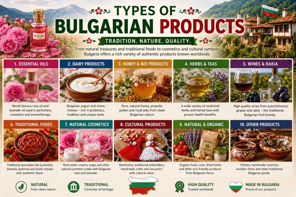 Types of Bulgarian Products