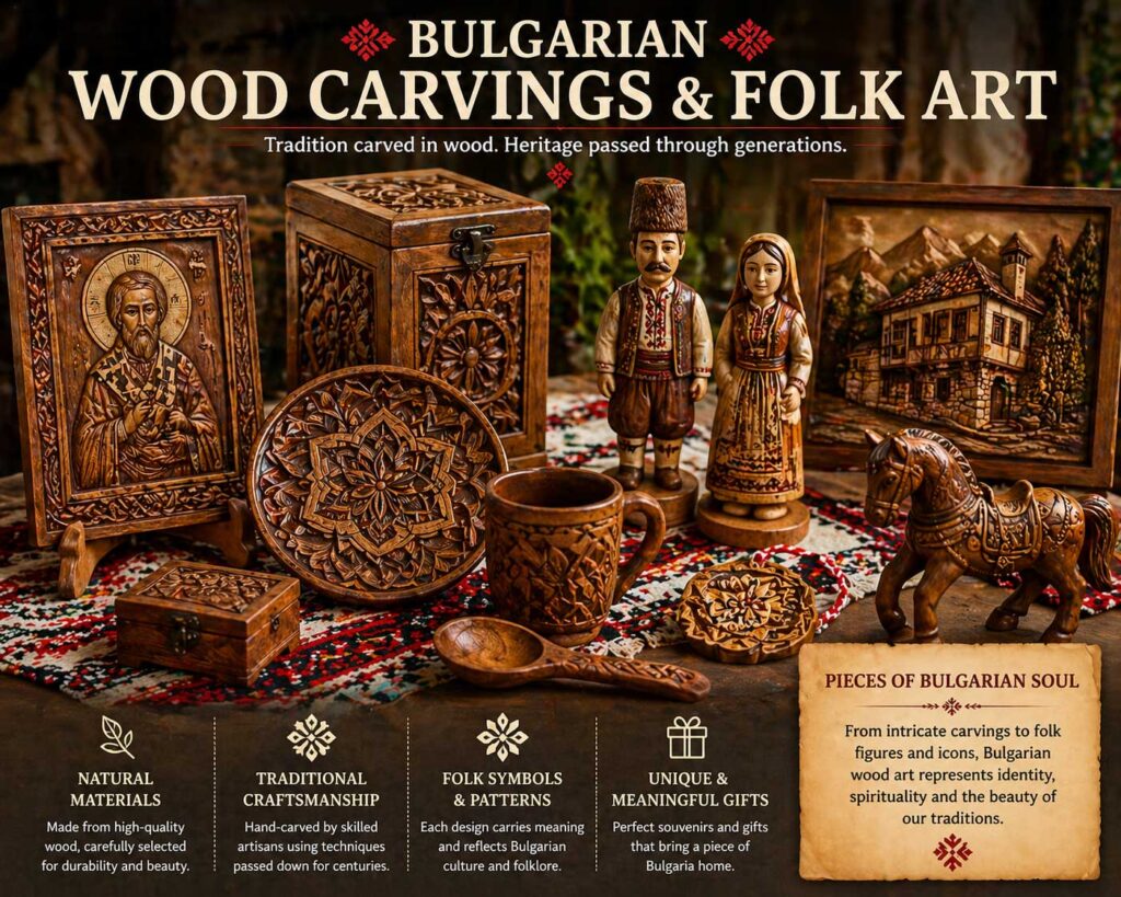Bulgarian woodcrafts and folk art showcase
