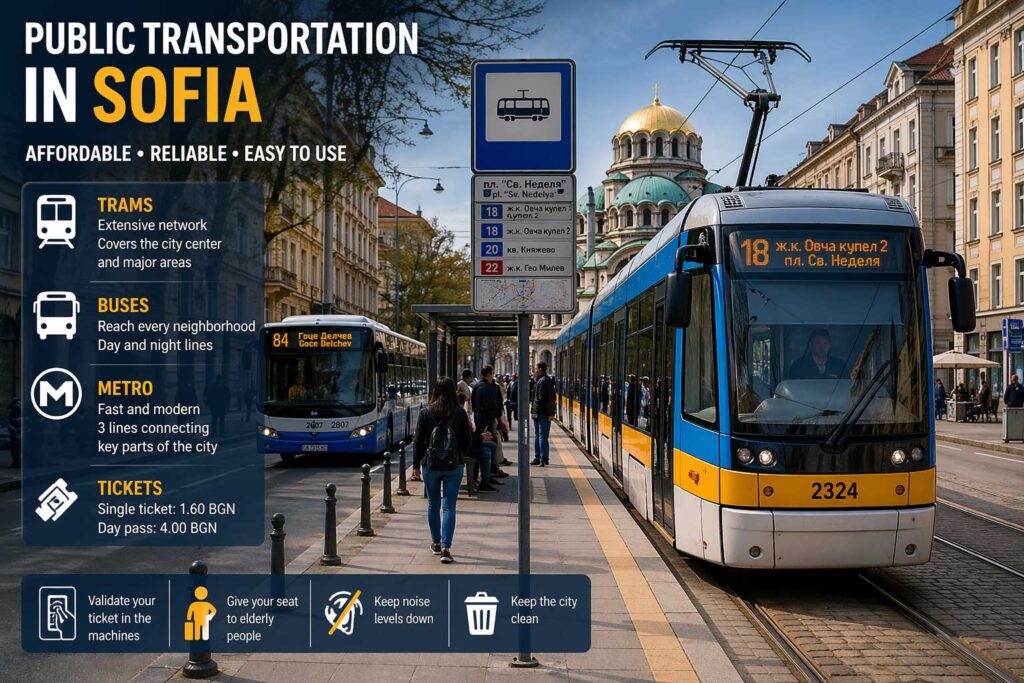 Public Transport in Sofia Bulgaria