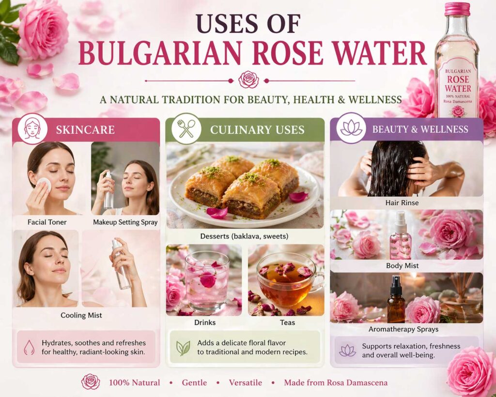 Uses of Bulgarian Rose Water