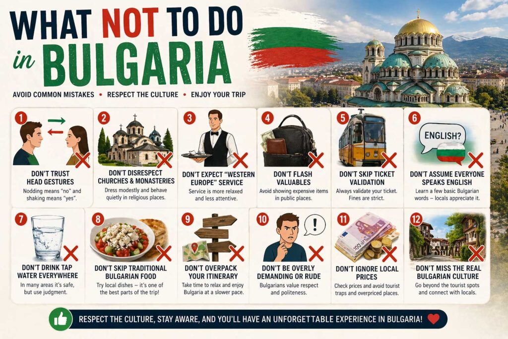 Bulgaria travel mistakes