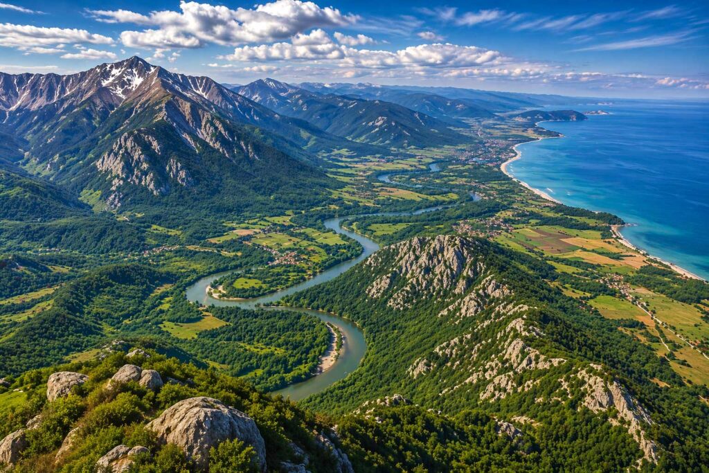 Tourism in Bulgaria featuring Black Sea coast mountains and historic cities