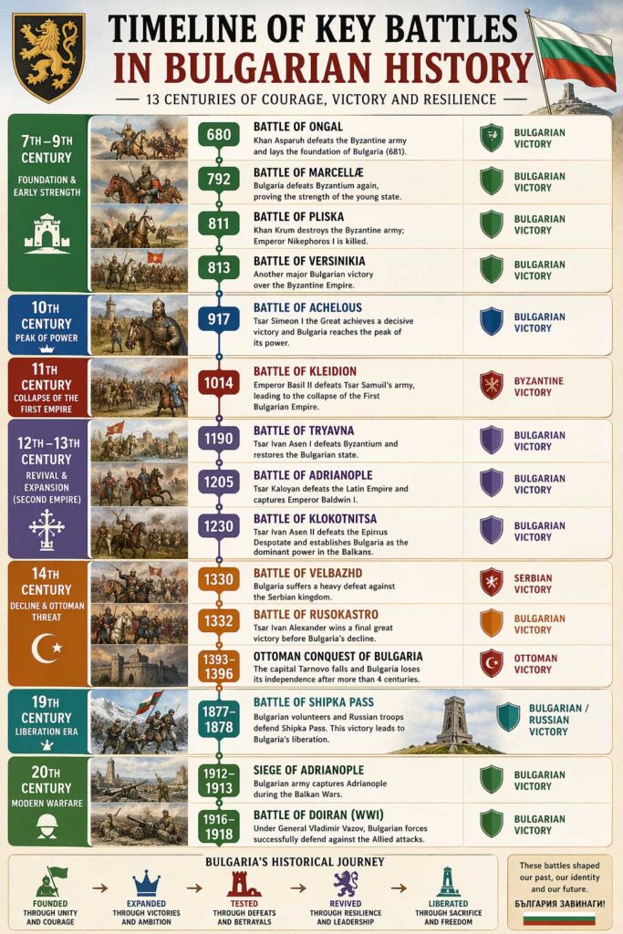 Timeline of Bulgarian history battles