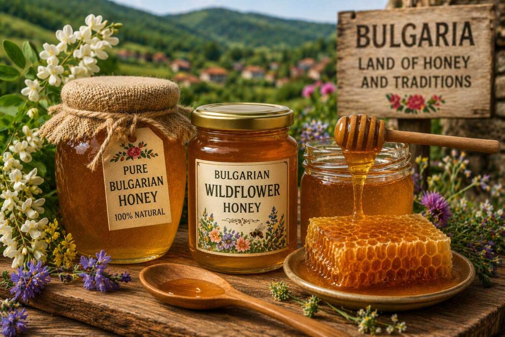 raw Bulgarian honey from wildflowers