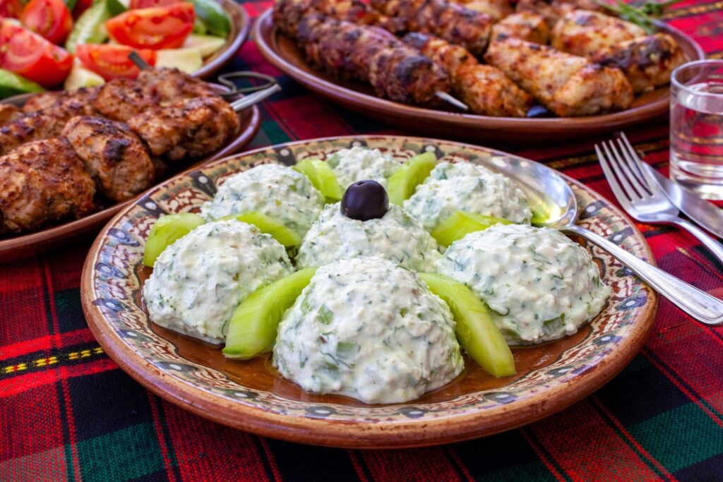 Bulgarian Yogurt Salad with Cucumbers