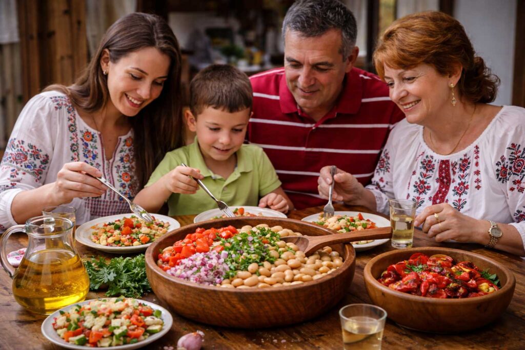 Bulgarian vegetarian recipes bean salad