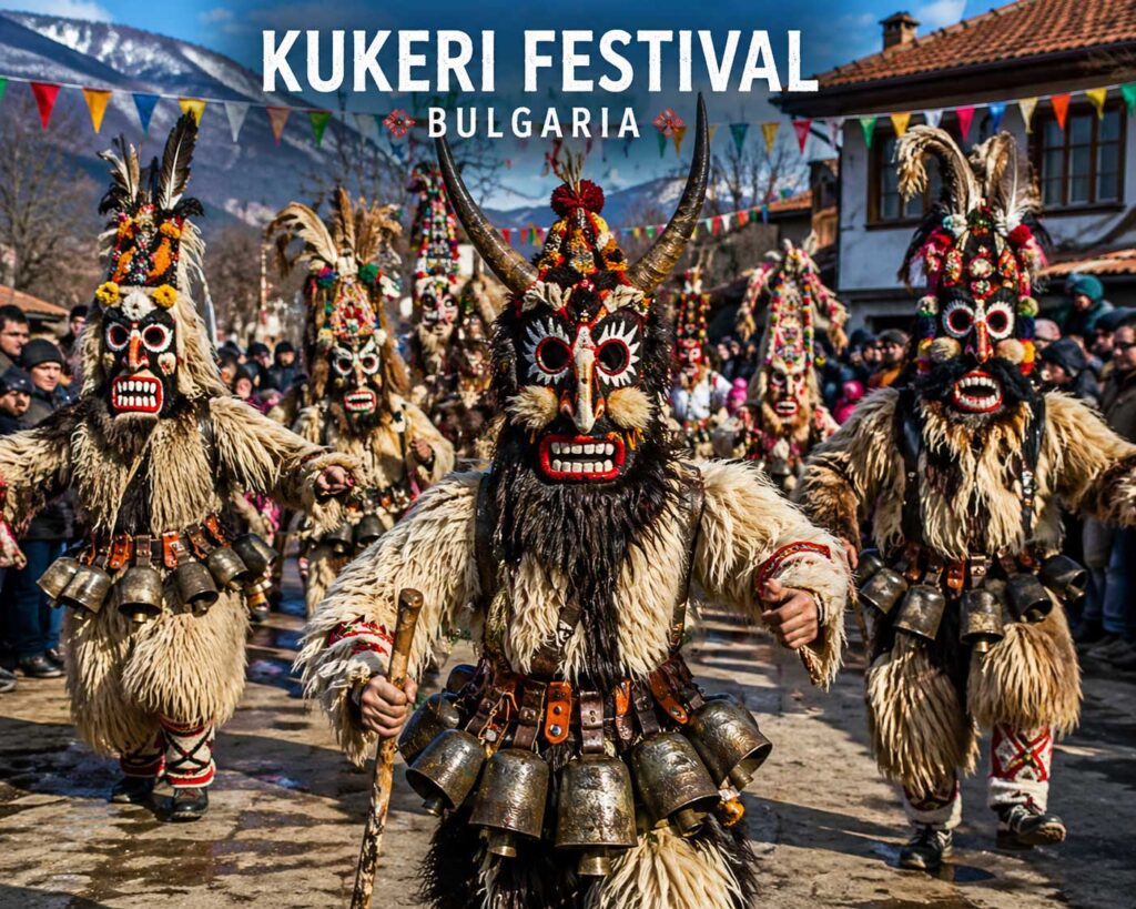 Kukeri festival parade celebration Bulgaria