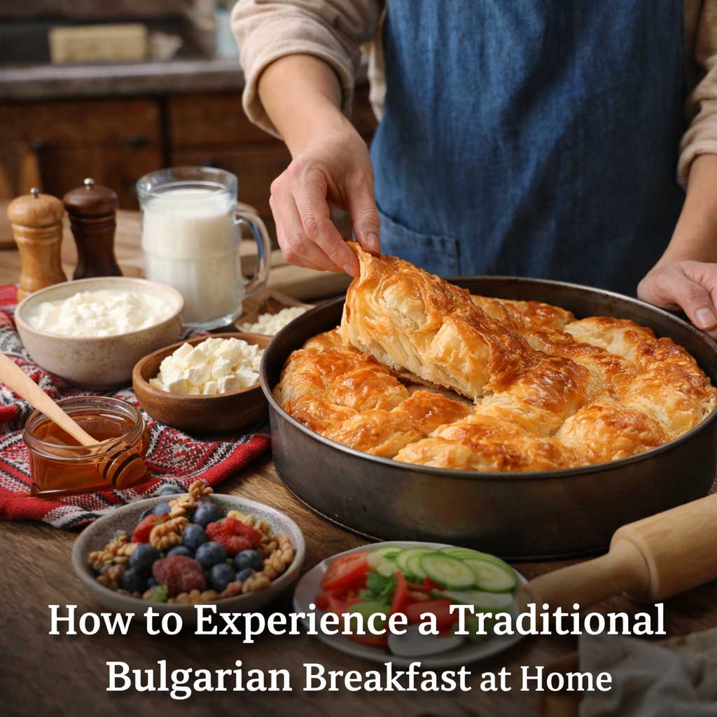 Traditional Bulgarian Breakfast at Home