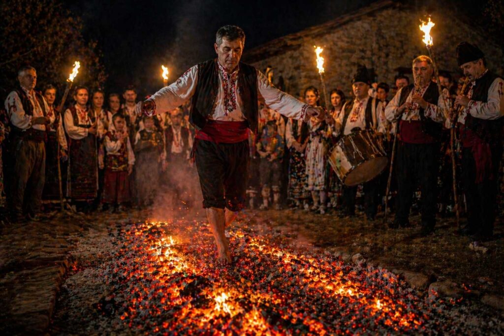 Zharava Bulgarian tradition fire walking