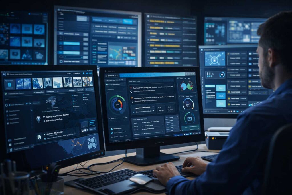 Acronis cybersecurity platform monitoring data protection