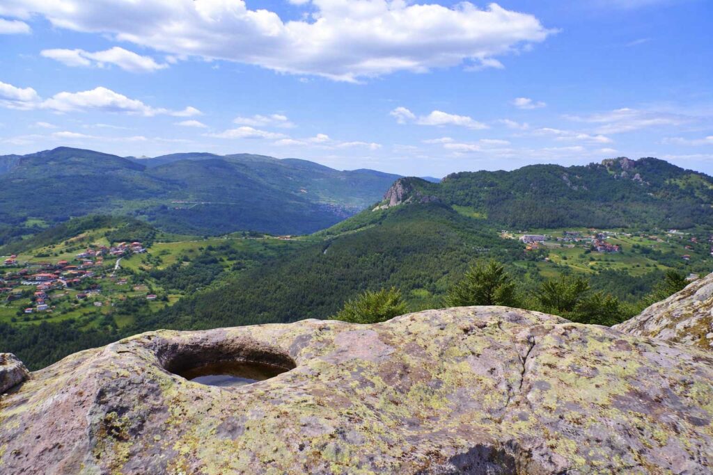 Belintash rock plateau in Bulgaria with ancient carvings and mystical atmosphere