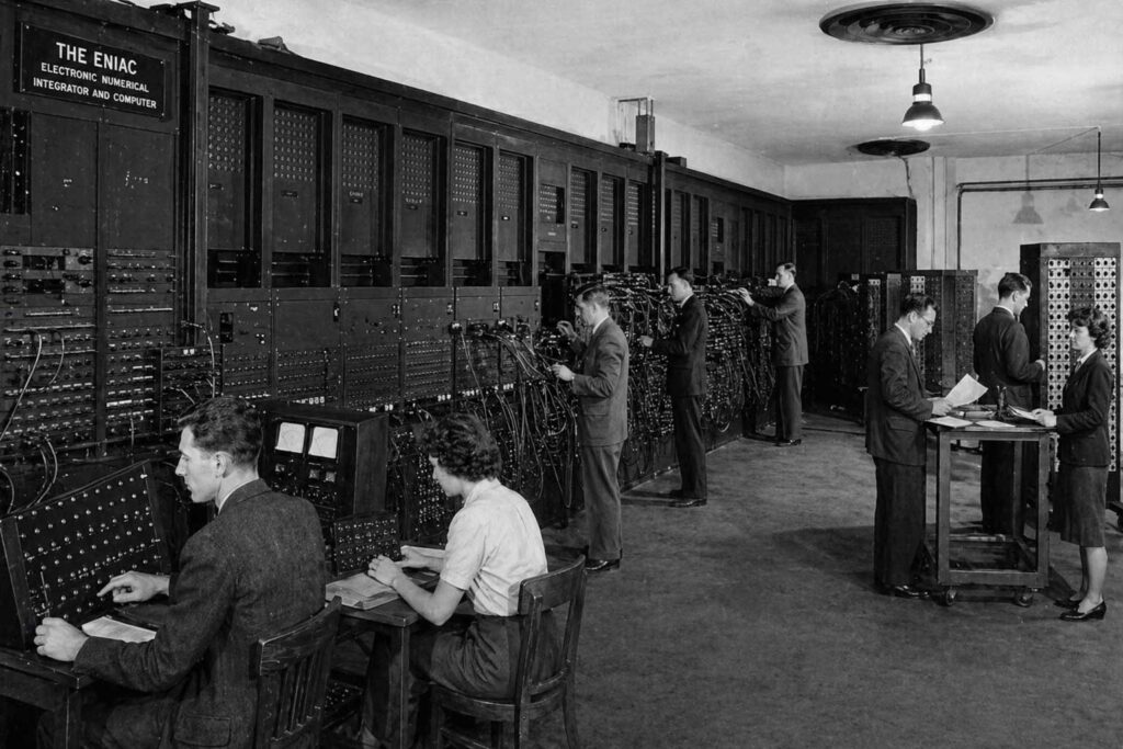 ENIAC computer and early computing lab