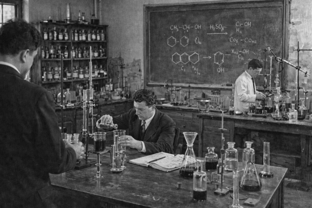 Stefan Angelov Bulgarian chemist laboratory research environment