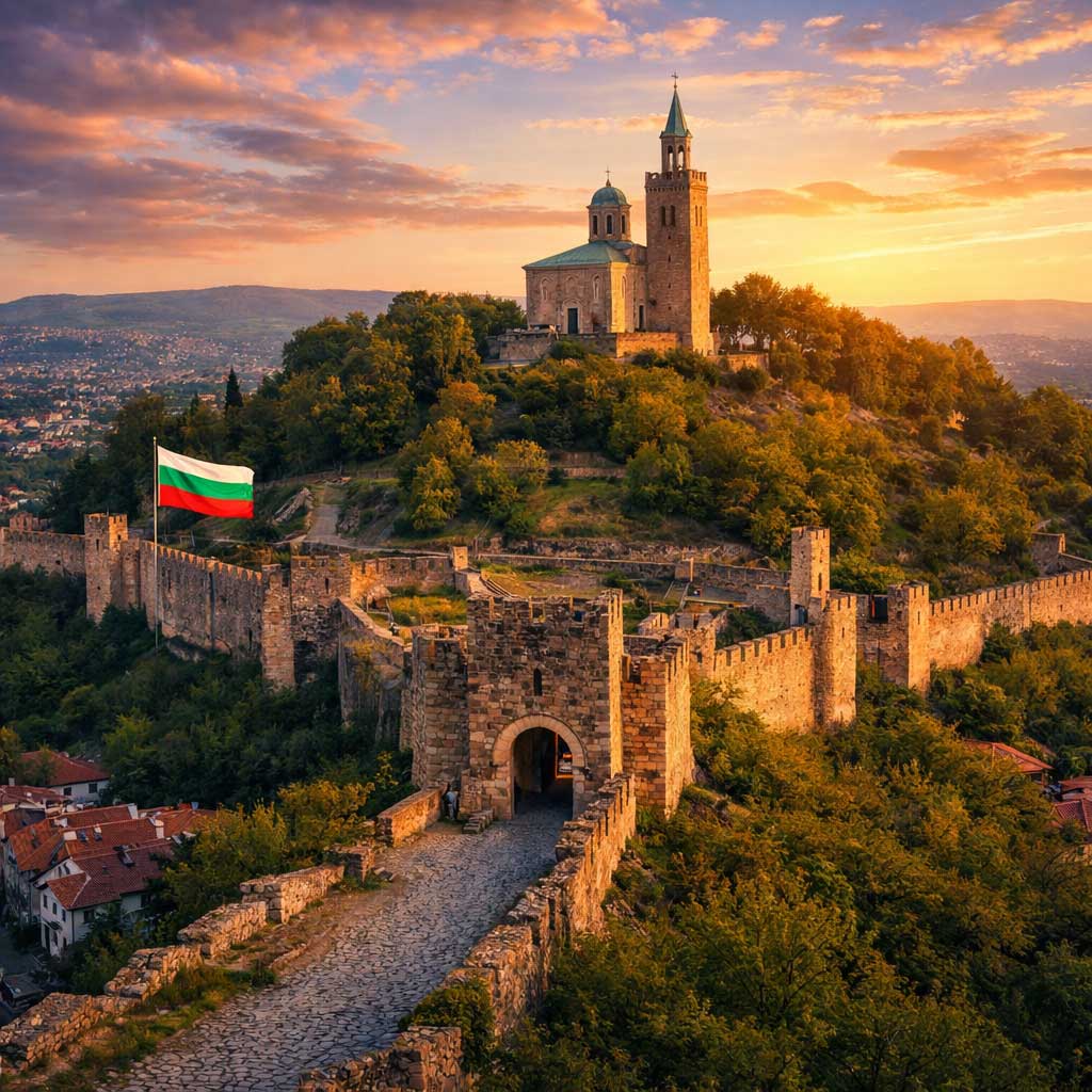 Tsarevets Fortress in Veliko Tarnovo Bulgaria medieval capital hill